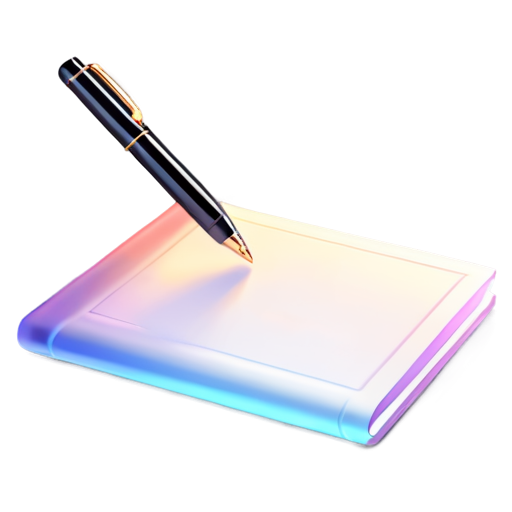 a notebook with a pen - icon | sticker