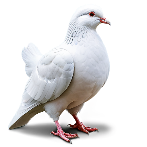 medieval white pigeon hen, paint style - icon | sticker