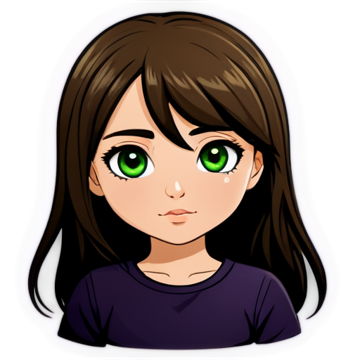 Armenian girl with green eyes - icon | sticker