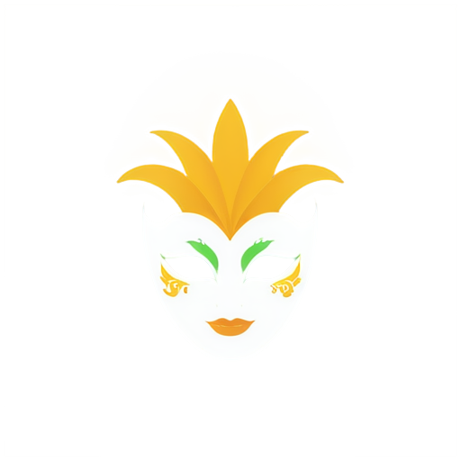 carnival mask, without unnecessary additions, simple, memorable, elegant - icon | sticker