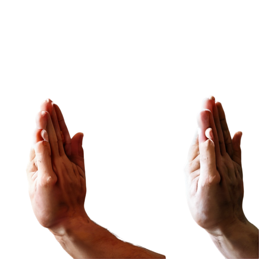 animated hands praying - icon | sticker