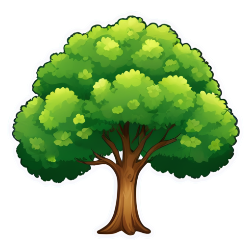 green tree - icon | sticker