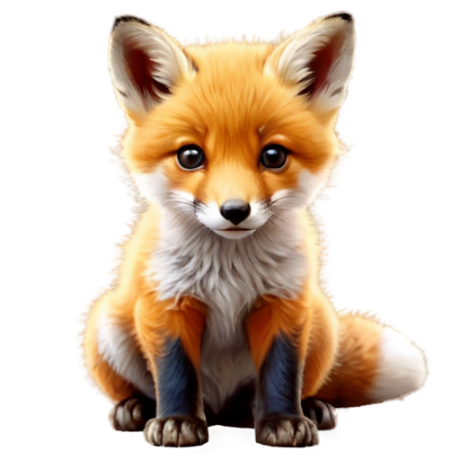 Realism; the fox baby - icon | sticker