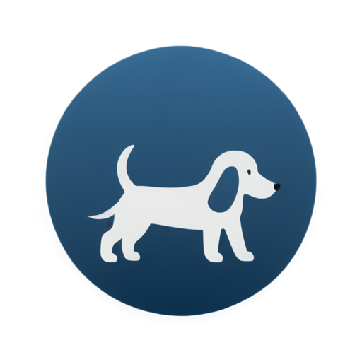 dog,bridge,simple,line, - icon | sticker
