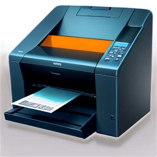 document scanner orange modern - icon | sticker