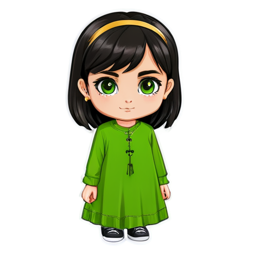 Armenian girl with green eyes - icon | sticker