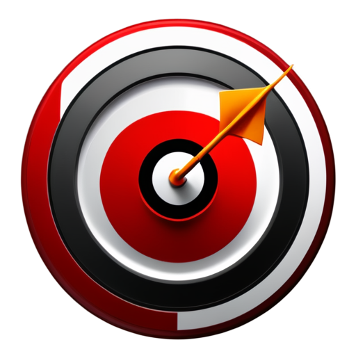 red target with arrow 3d icon - icon | sticker