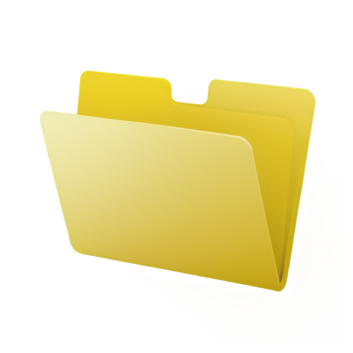 Yellow, Closed folder - icon | sticker