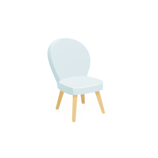 a mix of a chair and a seashell - icon | sticker