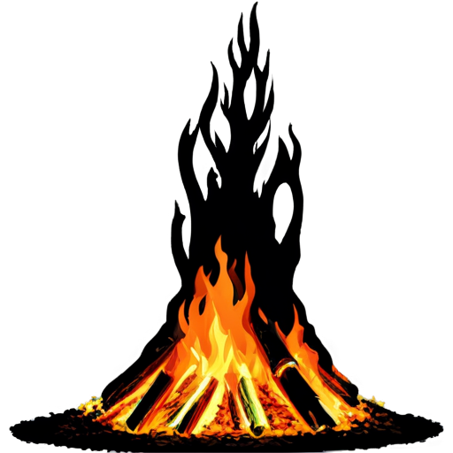 medieval bonfire - icon | sticker