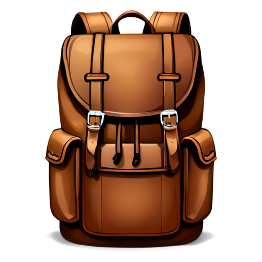 brown backpack icon - icon | sticker