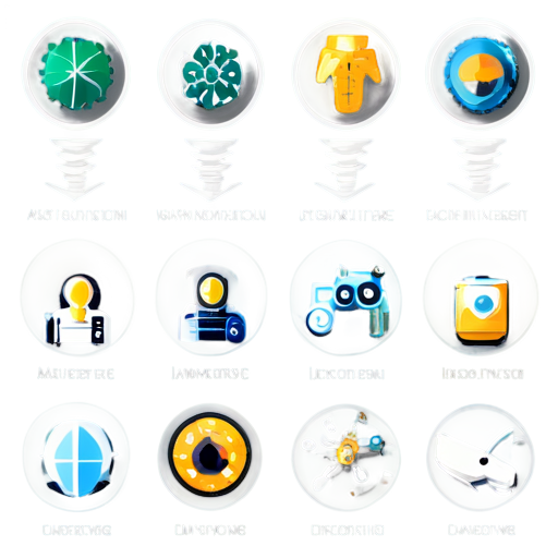 Illustration of AI-powered technologies fostering innovation and competitiveness in various economic sectors, such as manufacturing, healthcare, and finance - icon | sticker