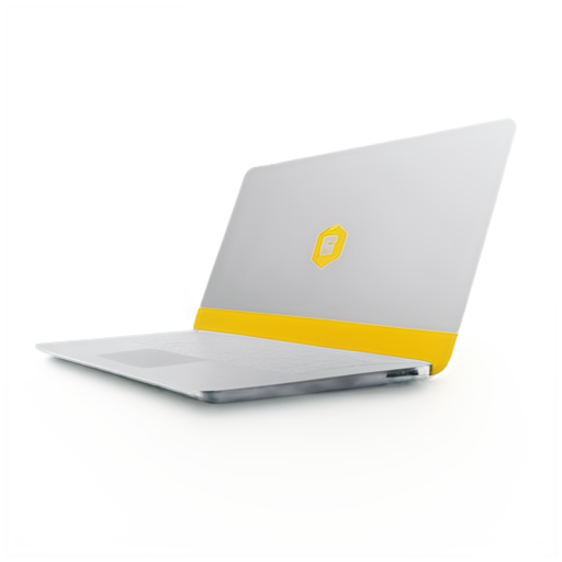 laptop with yellow code - icon | sticker