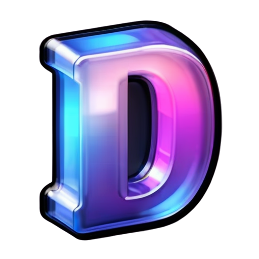 letter D with crown - icon | sticker