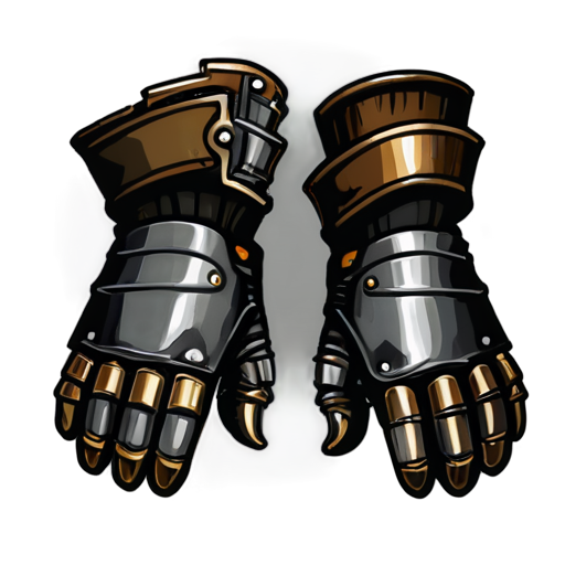 knight hand gauntlets outline icon - icon | sticker