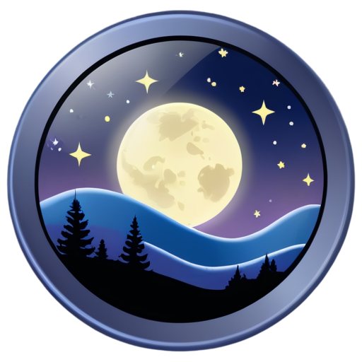 twilight starry night icon - icon | sticker