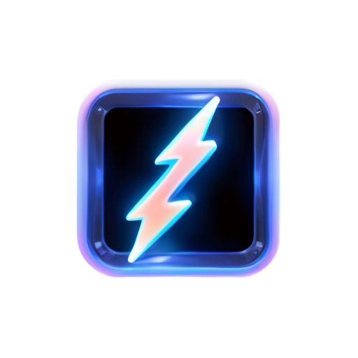 Logo in the shape of electricity - icon | sticker