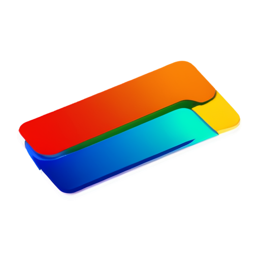 Minimalistic logo of scrolling text generator app, triple colors - icon | sticker