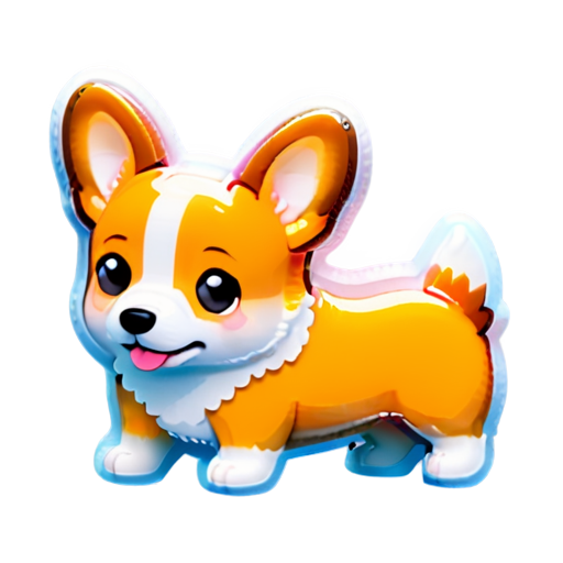 Cross Stitch and Corgi - icon | sticker