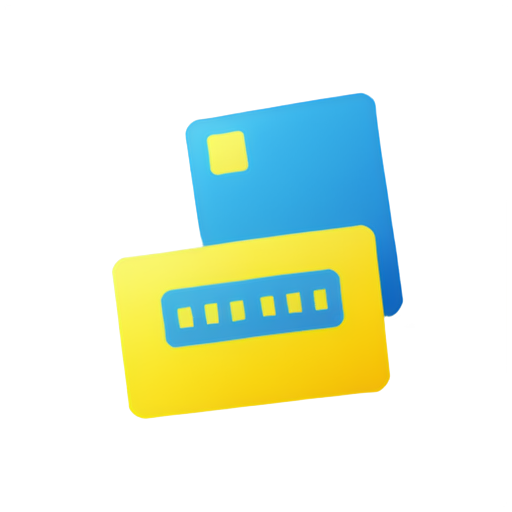 generator a icon a person is refusing to give permission to use its ID card in blue and yellow shade. make a person a user taking the ID card back from another person - icon | sticker