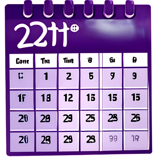 Purple Calendar - icon | sticker