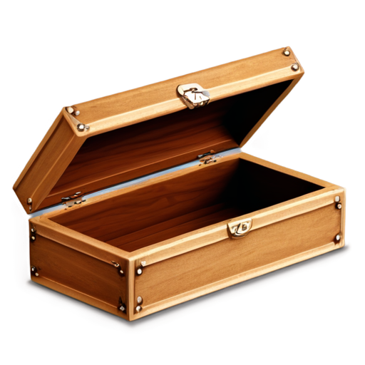 rectangle wooden box - icon | sticker