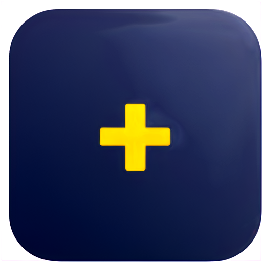 Hospital management app icon minimal and dark - icon | sticker