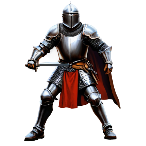 artistic art style medieval knight stealing - icon | sticker