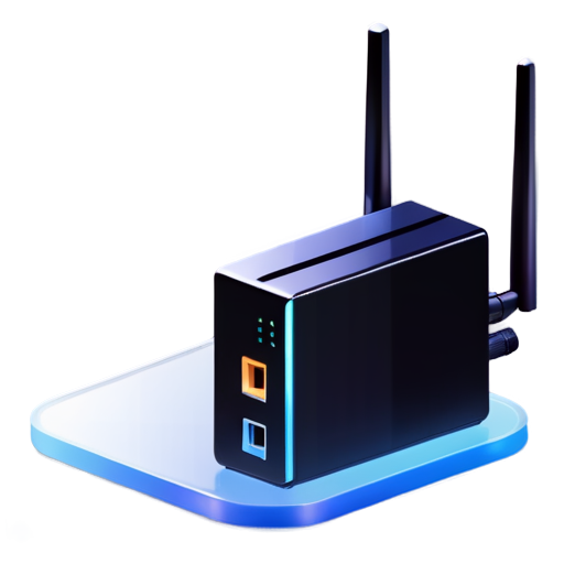 internet service provider connecting router to GPON - icon | sticker