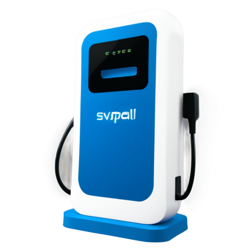 wallbox Charging station electro car, blue, white, sympel - icon | sticker