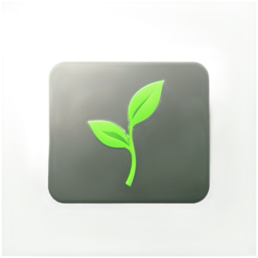 a tea leaf in a square - icon | sticker