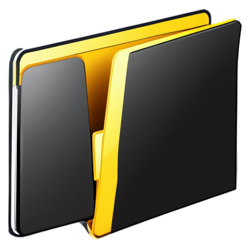 One Yellow, Closed, Empty Folder - icon | sticker