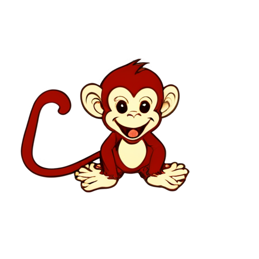 the monkey laughs very loudly and points his finger - icon | sticker