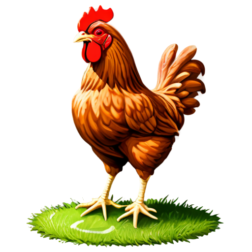 Chicken with football for jersey icon - icon | sticker