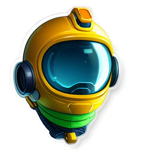 Subnautica, diver`s head - icon | sticker
