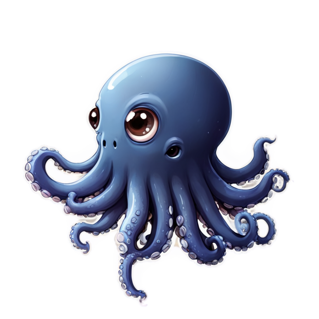 An octopus,beautiful,real picture,best quality,Quartz,hard, of quartz stone,Translucent,simple light background,kawaii - icon | sticker