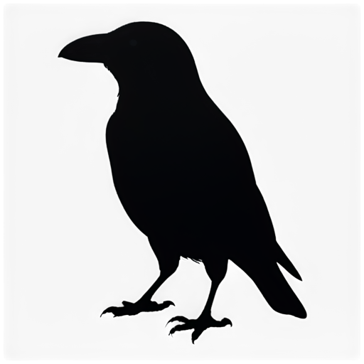 the crow is sitting - icon | sticker