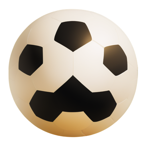 gold and black soccer ball - icon | sticker