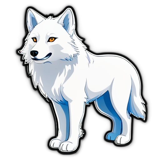 white wolf - icon | sticker