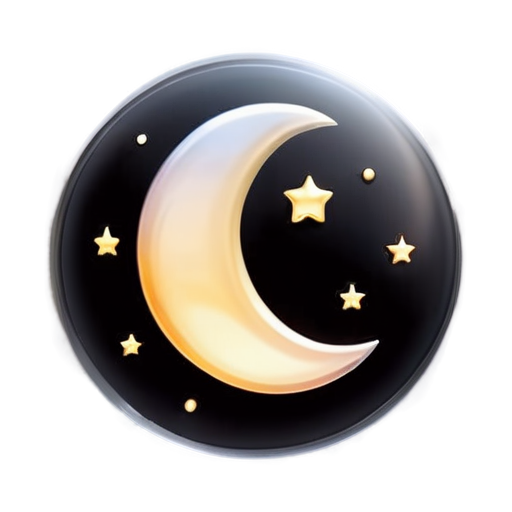 The silver moon falls in the golden Milky Way,The light from the Milky Way is soft but shining - icon | sticker