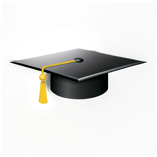 navigation arrow wearing a graduation hat. - icon | sticker