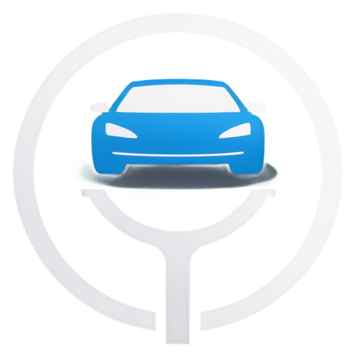 wallbox Charging station electro car, blue, white, sympel, pictogram - icon | sticker