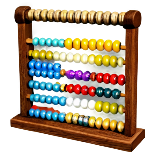 medieval colorful abacus - icon | sticker