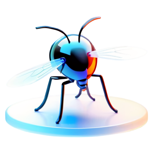 a beautiful mosquito - icon | sticker