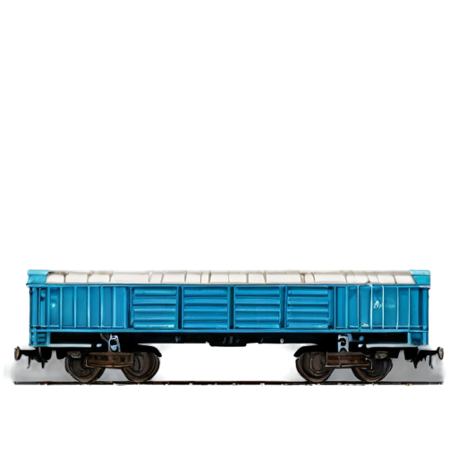 The freight car of the train is blue - icon | sticker