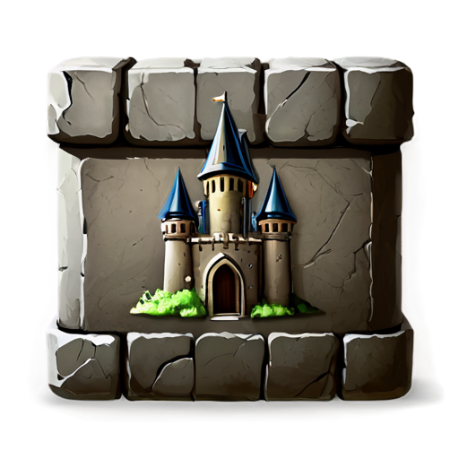 castle stone icon - icon | sticker