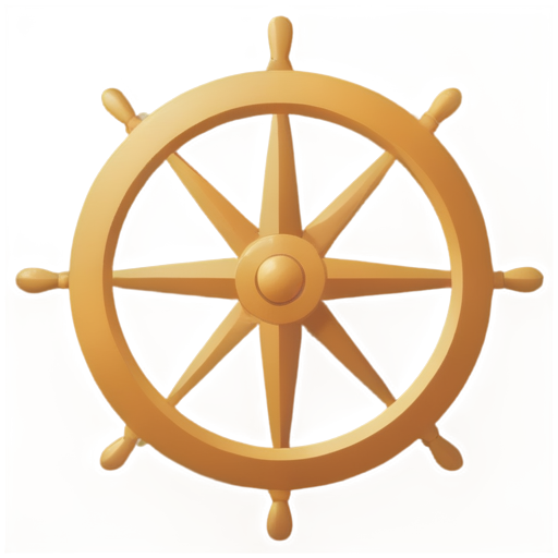 the steering wheel of a sailing ship operated by a pilot - icon | sticker