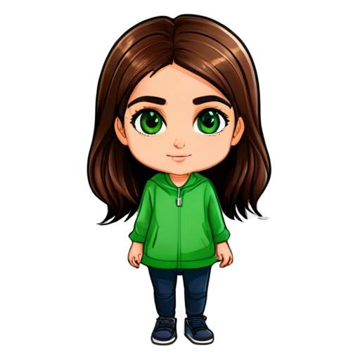 Armenian girl with green eyes - icon | sticker