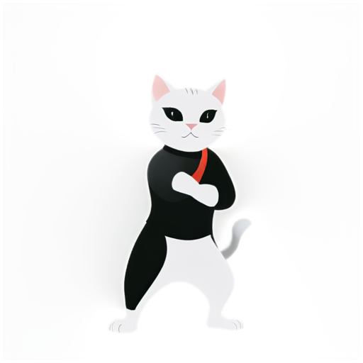 kung fu cat - icon | sticker