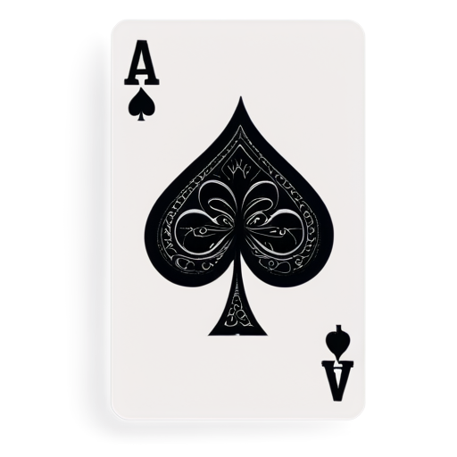 a card, six of spades, like a playing card - icon | sticker